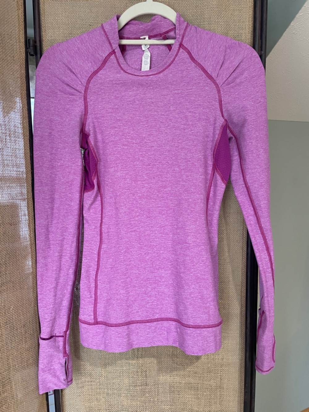 lululemon athletica Heather Magenta Long-Sleeve Performance Tee
